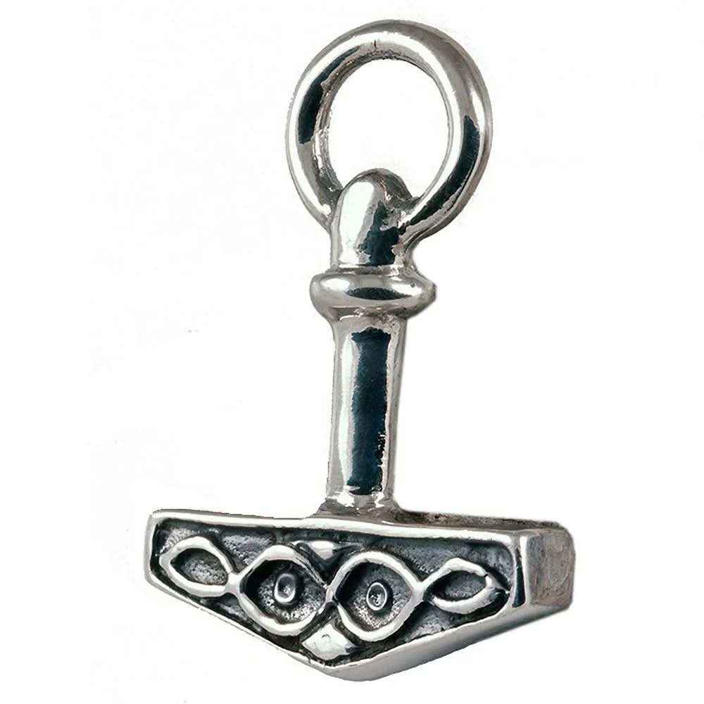 Thorhammer Schmuck Anhänger 925er Silber - Thorhammer - 22x32mm
