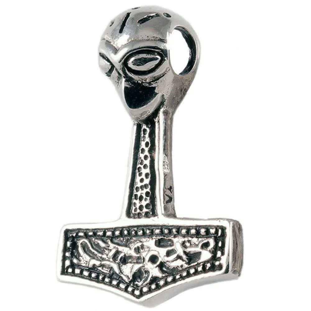 Thorhammer Schmuck Anhänger 925er Silber - Thorhammer - 27x19mm