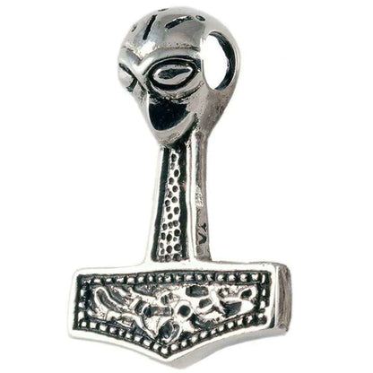 Thorhammer Schmuck Anhänger 925er Silber - Thorhammer - 27x19mm