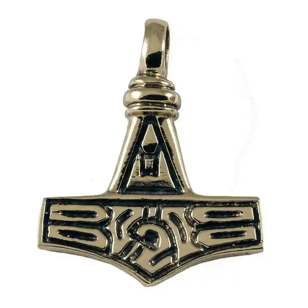 Thorhammer Schmuck Anhänger Bronze - Thorhammer - 32x26mm