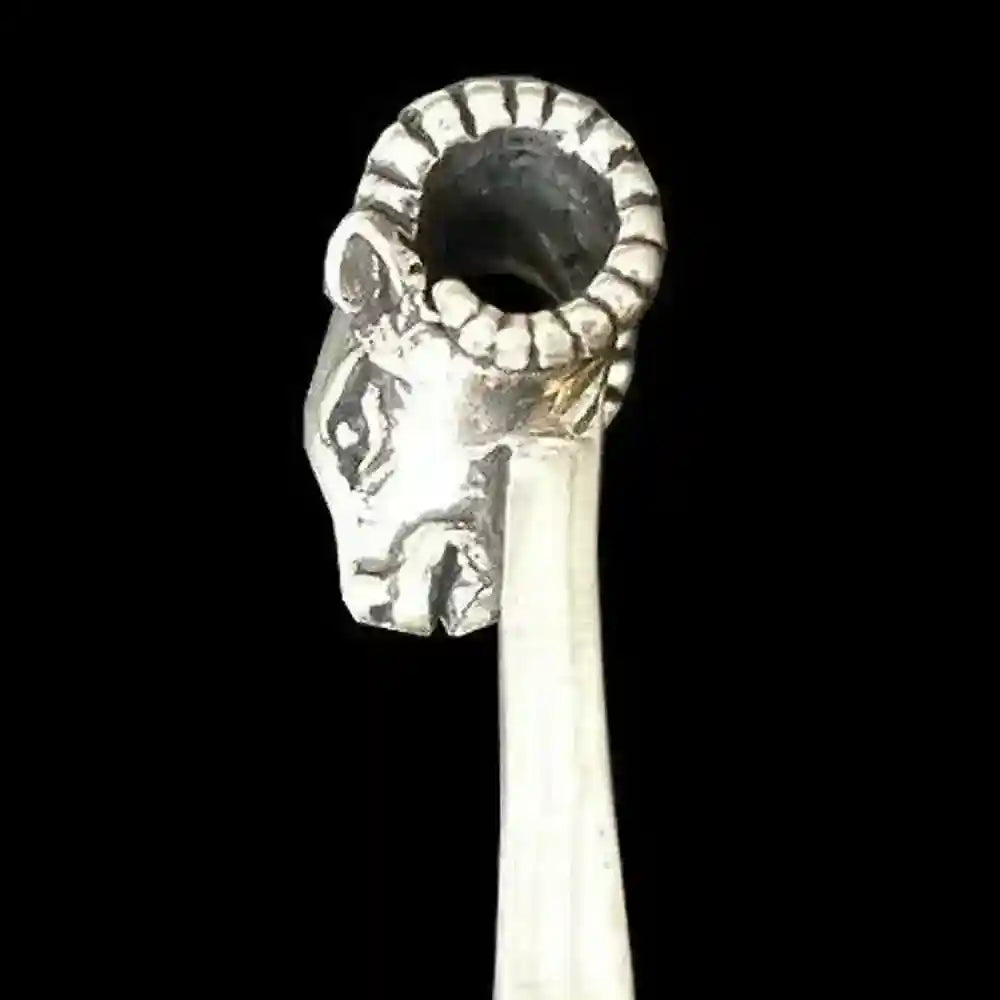 Thorhammer Widderkopf Schmuck Anhänger 925er Silber Thorhammer 47x34mm