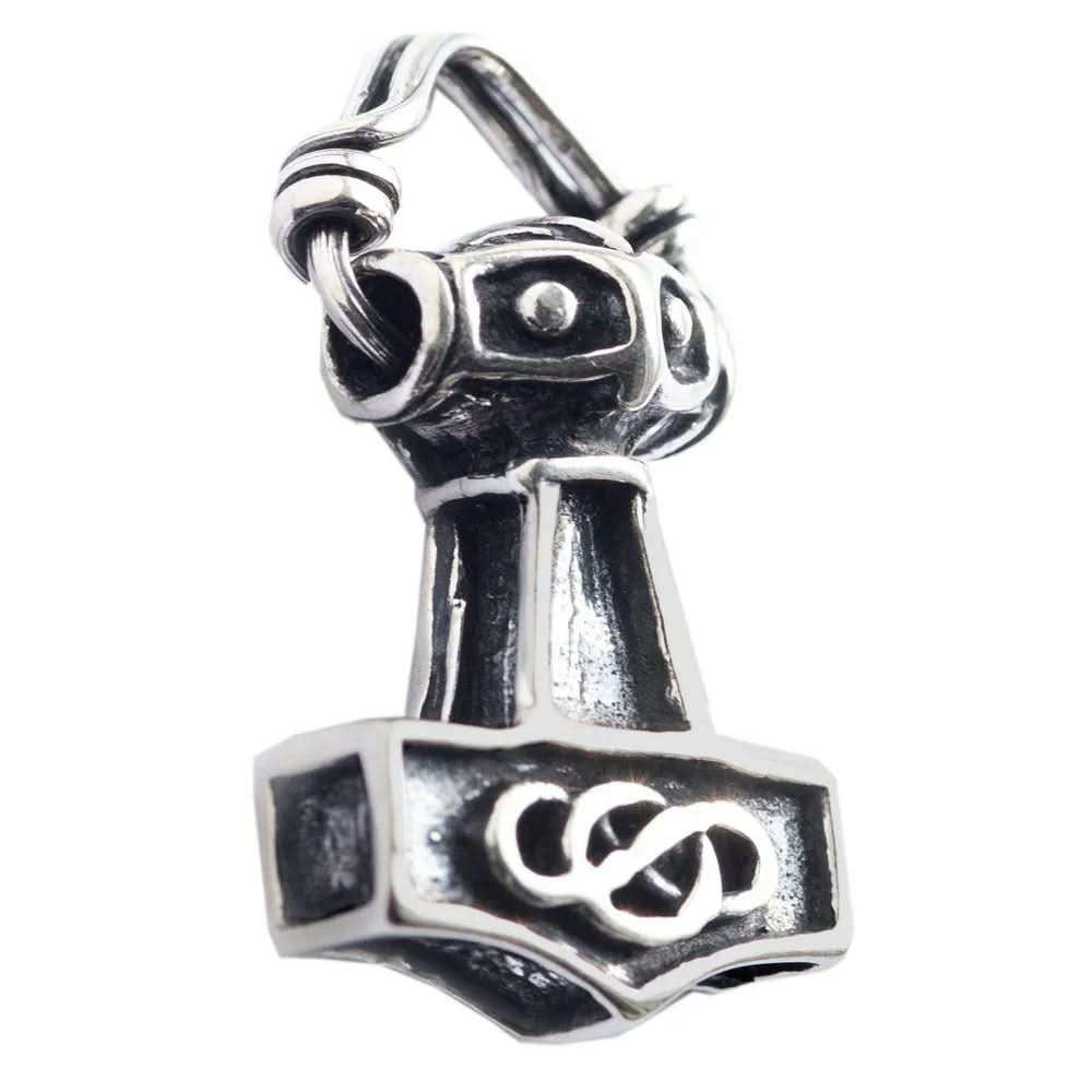 Thors Hammer beidseitig Schmuck Anhänger 925er Silber - Thorhammer -