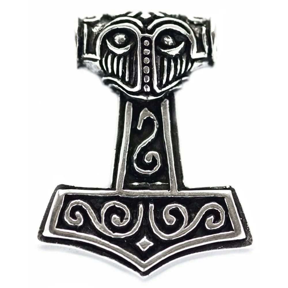 Thors Hammer beidseitig Schmuck Anhänger 925er Silber - Thorhammer - 34x27mm