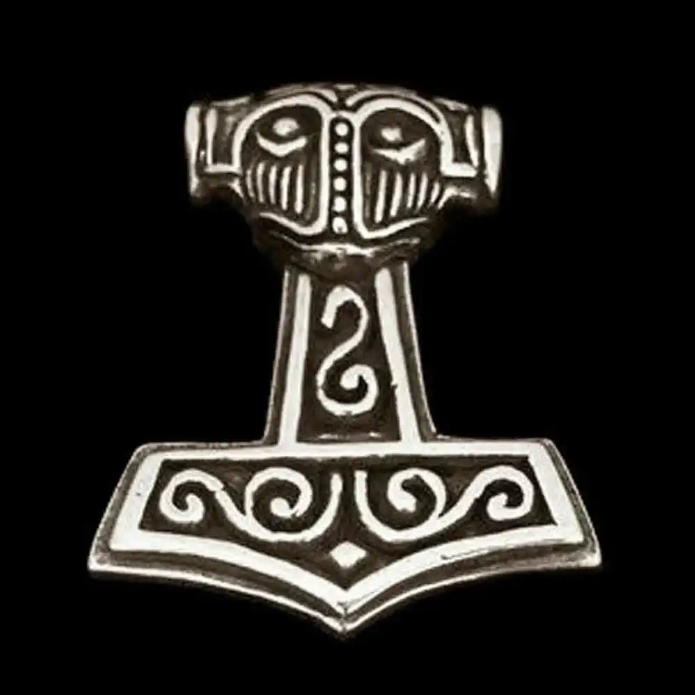 Thors Hammer beidseitig Schmuck Anhänger 925er Silber - Thorhammer - 34x27mm