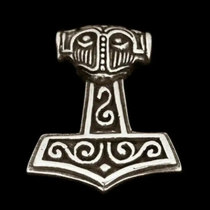 Thors Hammer beidseitig Schmuck Anhänger 925er Silber - Thorhammer - 34x27mm