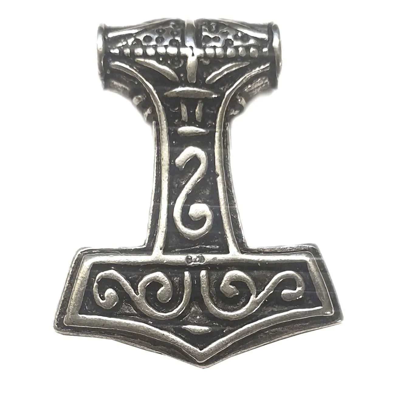 Thors Hammer beidseitig Schmuck Anhänger 925er Silber - Thorhammer - 34x27mm