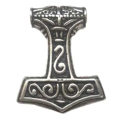 Thors Hammer beidseitig Schmuck Anhänger 925er Silber - Thorhammer - 34x27mm