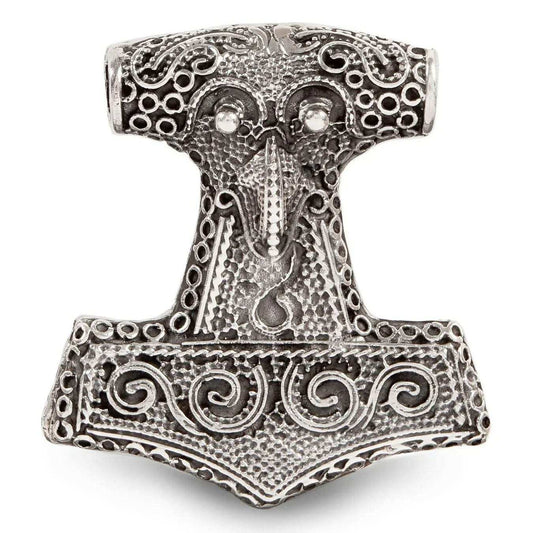 Thors Hammer beidseitig Schmuck Anhänger Silber Thorhammer 41x38mm - Firma Holzenplotz - Silberketten - Goldketten.de