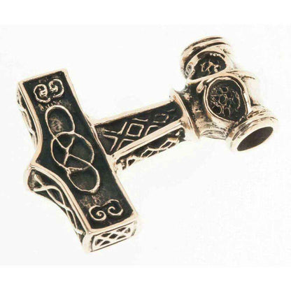 Thors Hammer Bronze Anhänger Schmuck - Thorhammer - 35x26mm