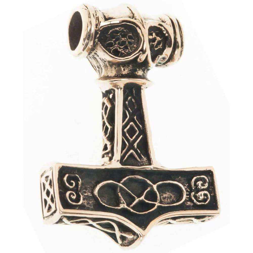 Thors Hammer Bronze Anhänger Schmuck - Thorhammer - 35x26mm
