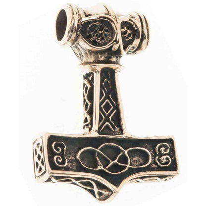 Thors Hammer Bronze Anhänger Schmuck - Thorhammer - 35x26mm