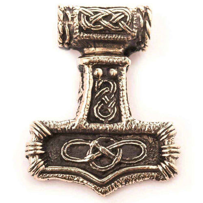 Thors Hammer Bronze Schmuck Anhänger - Thorhammer - 35x28mm