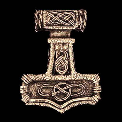 Thors Hammer Bronze Schmuck Anhänger - Thorhammer - 35x28mm