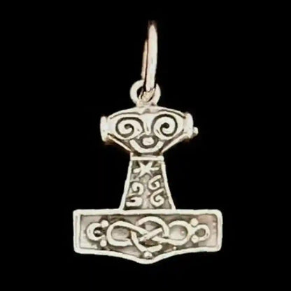 Thors Hammer klein Schmuck Anhänger 925er Silber - Thorhammer - 12x20mm inklusive Aufhängung