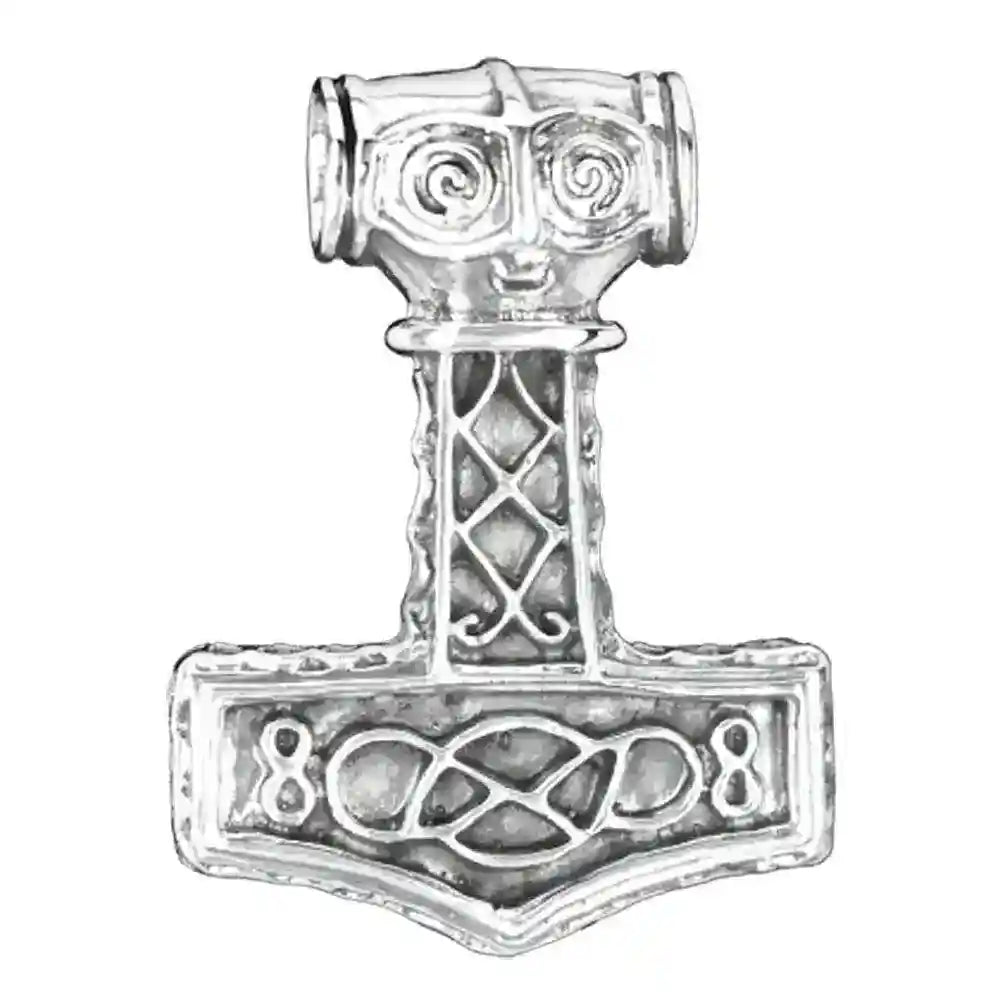 Thors Hammer mit Knoten gross Anhänger Schmuck - Thorhammer - 33x24mm