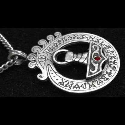 Thors Hammer mit Weltenschlange Anhänger Schmuck - Thorhammer - 47x33mm