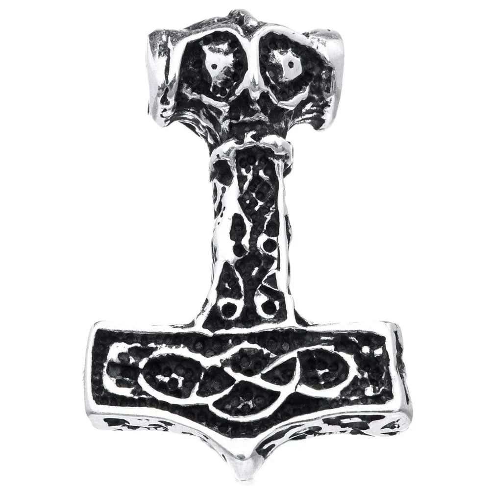 Thors Hammer Schmuck Anhänger 925er Silber - Thorhammer - 22x32mm