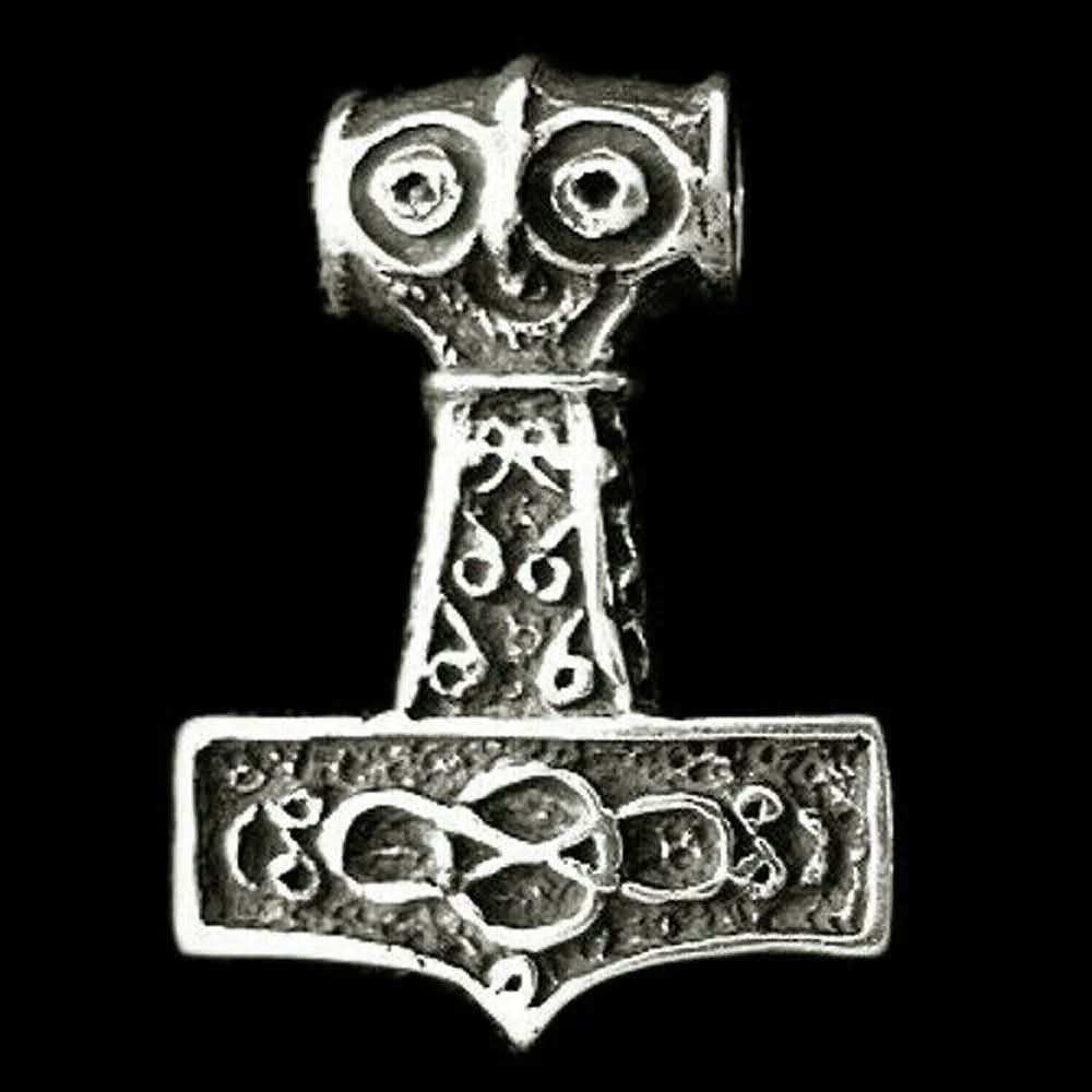 Thors Hammer Schmuck Anhänger 925er Silber - Thorhammer - 33x24mm