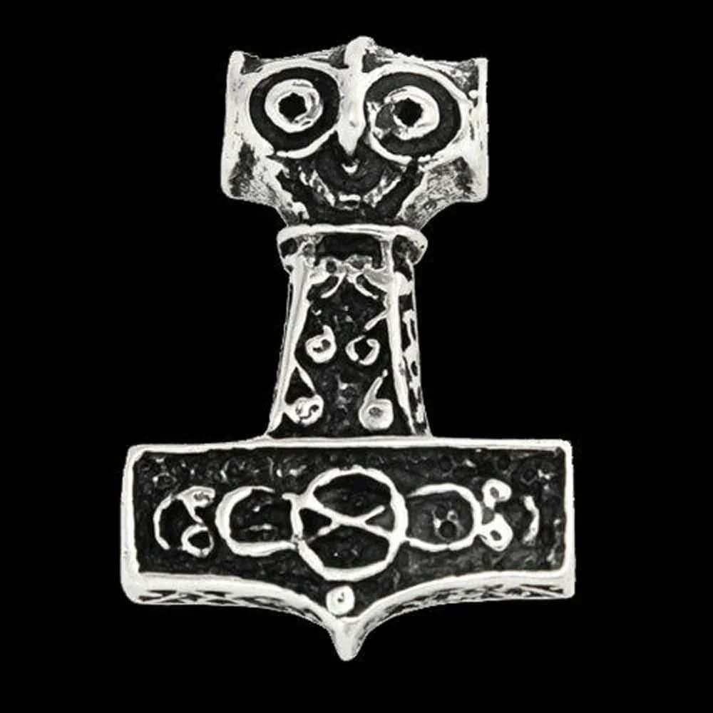 Thors Hammer Schmuck Anhänger 925er Silber - Thorhammer - 33x24mm