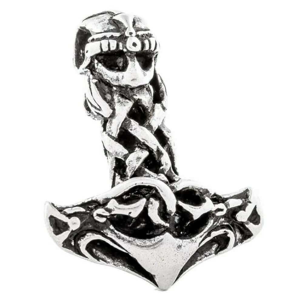 Thors Hammer Schmuck Anhänger 925er Silber - Thorhammer - 33x27mm