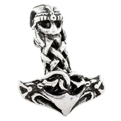 Thors Hammer Schmuck Anhänger 925er Silber - Thorhammer - 33x27mm