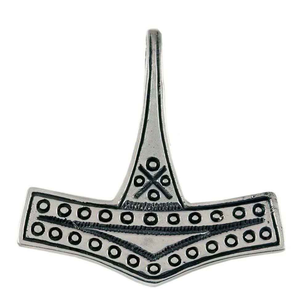 Thors Hammer Schmuck Anhänger 925er Silber - Thorhammer - 34x35mm