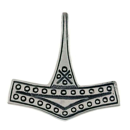 Thors Hammer Schmuck Anhänger 925er Silber - Thorhammer - 34x35mm
