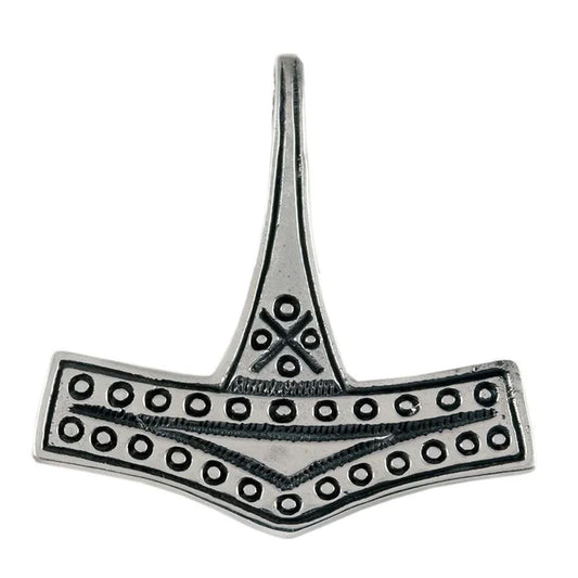 Thors Hammer Schmuck Anhänger 925er Silber - Thorhammer - 34x35mm - Firma Holzenplotz - Silberketten - Goldketten.de
