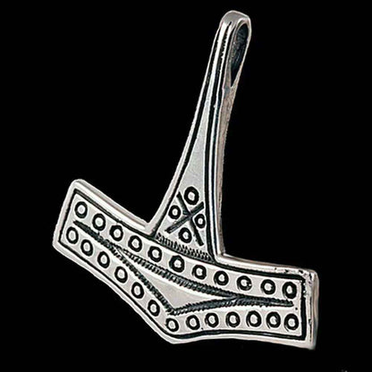 Thors Hammer Schmuck Anhänger 925er Silber - Thorhammer - 34x35mm