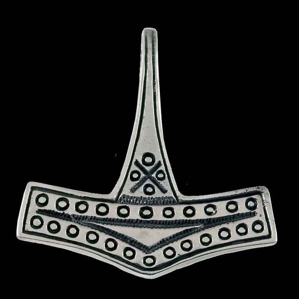 Thors Hammer Schmuck Anhänger 925er Silber - Thorhammer - 34x35mm