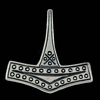 Thors Hammer Schmuck Anhänger 925er Silber - Thorhammer - 34x35mm