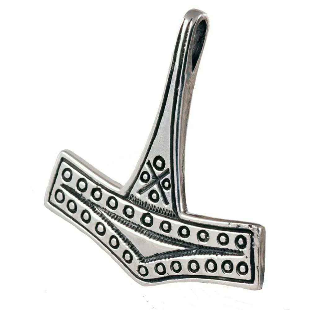 Thors Hammer Schmuck Anhänger 925er Silber - Thorhammer - 34x35mm