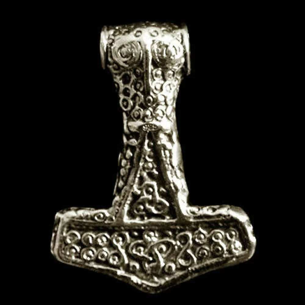 Thors Hammer Schmuck Anhänger 925er Silber - Thorhammer - Größe: 37x28mm