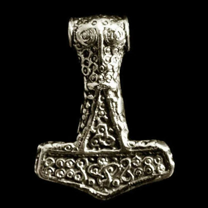 Thors Hammer Schmuck Anhänger 925er Silber - Thorhammer - Größe: 37x28mm