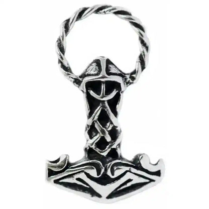 Thors Hammer Schmuck Anhänger 925er Silber - Thorhammer - 33x20mm (mit Ring)