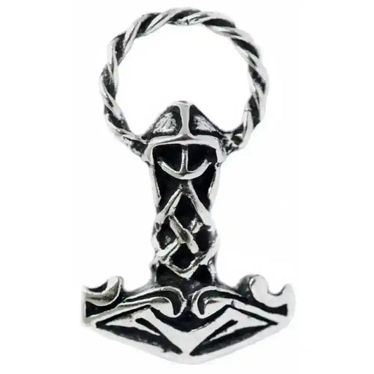 Thors Hammer Schmuck Anhänger 925er Silber - Thorhammer - 33x20mm (mit Ring)