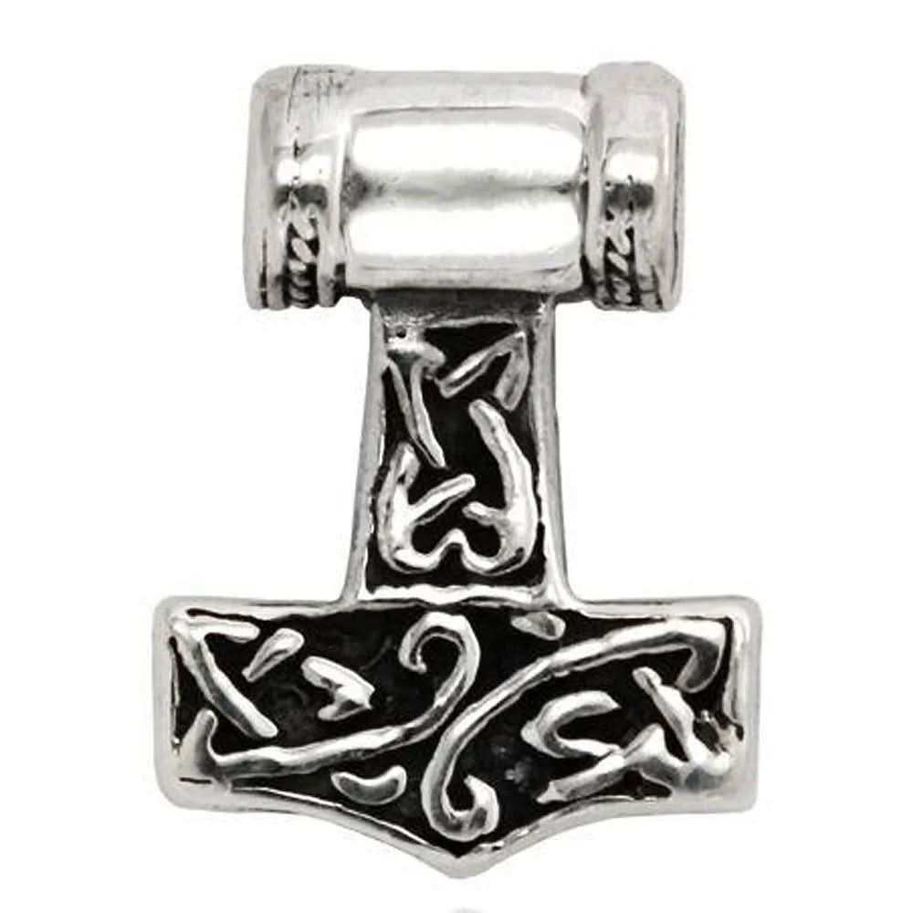 Thors Hammer sehr klein Schmuck Anhänger 925er Silber - Thorhammer - 13x17mm