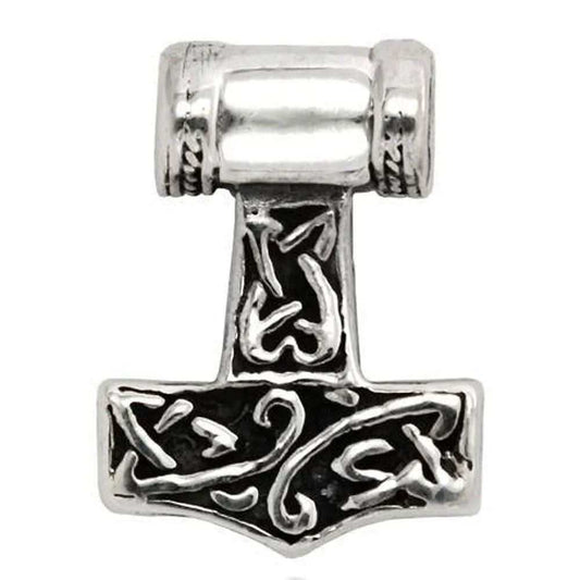Thors Hammer sehr klein Schmuck Anhänger 925er Silber - Thorhammer - 13x17mm