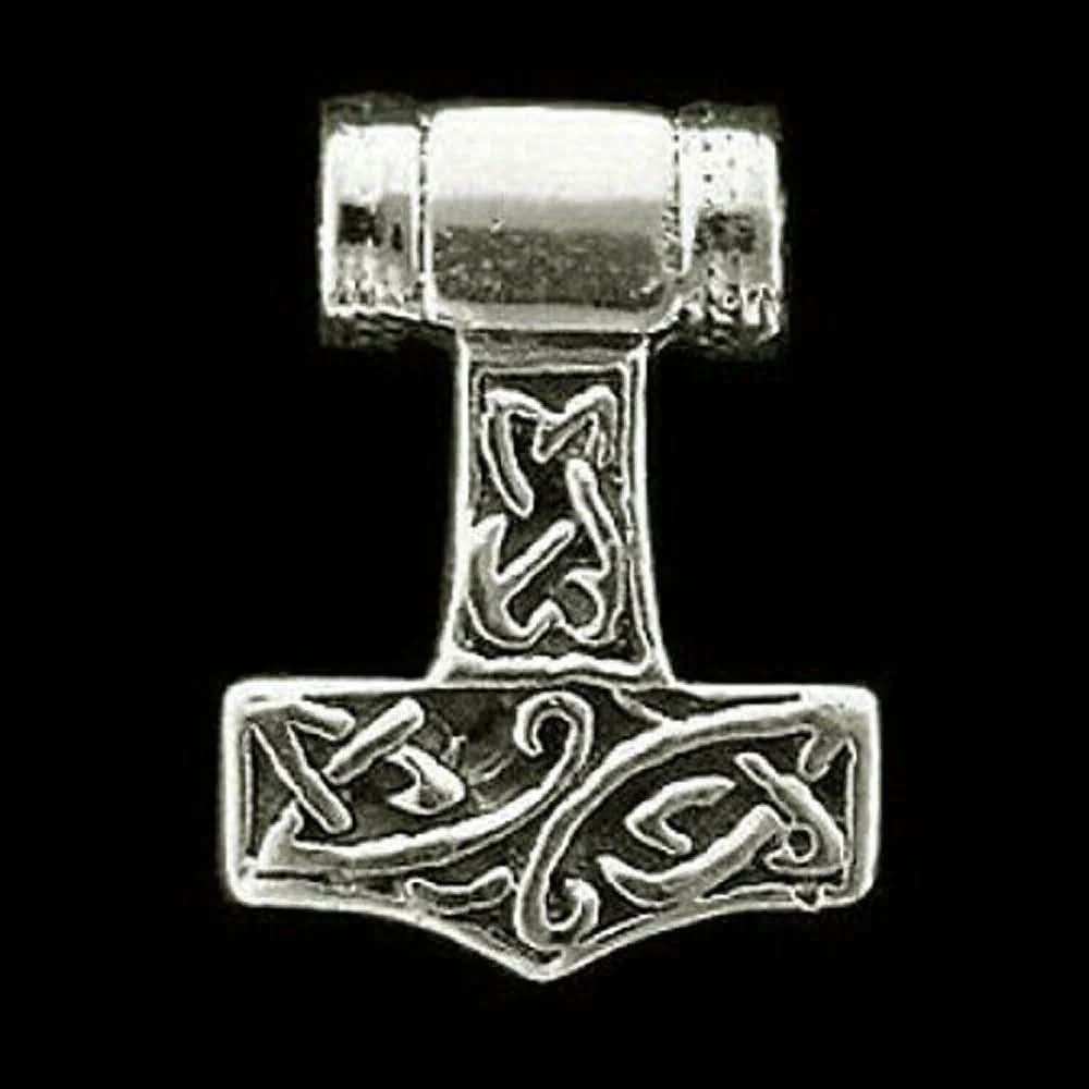 Thors Hammer sehr klein Schmuck Anhänger 925er Silber - Thorhammer - 13x17mm