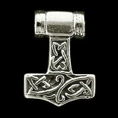 Thors Hammer sehr klein Schmuck Anhänger 925er Silber - Thorhammer - 13x17mm