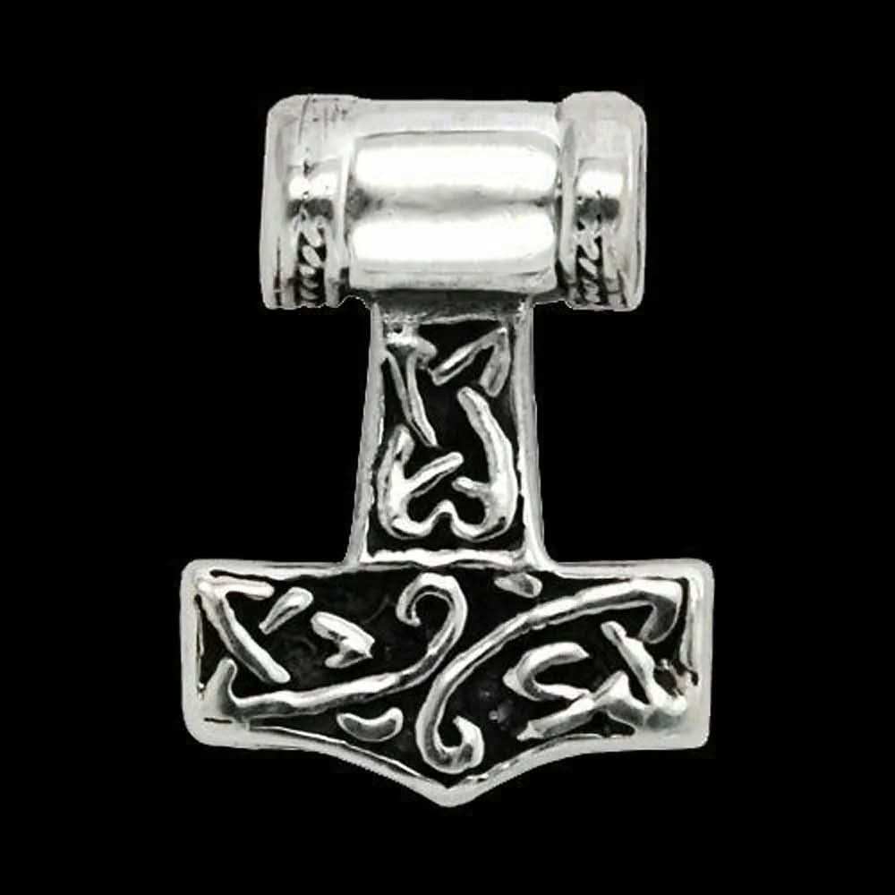 Thors Hammer sehr klein Schmuck Anhänger 925er Silber - Thorhammer - 13x17mm