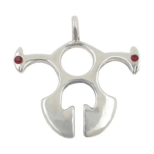 Tribal Schmuck Anhänger 925er Silber 27x27mm Granatstein - Firma Holzenplotz - Silberketten - Goldketten.de