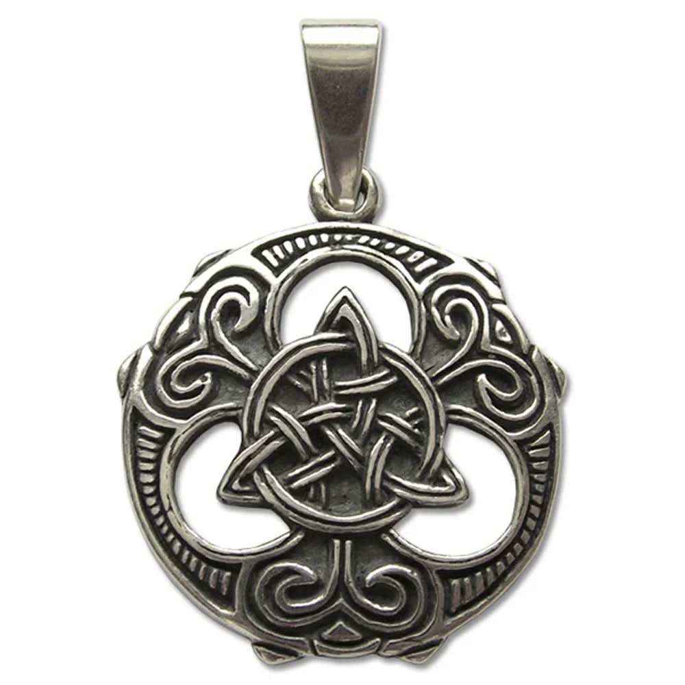 Triquetra-Knoten Schmuck Anhänger 925er Silber - Keltische Knoten - Durchmesser 23mm