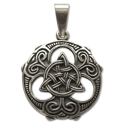 Triquetra-Knoten Schmuck Anhänger 925er Silber - Keltische Knoten - Durchmesser 23mm