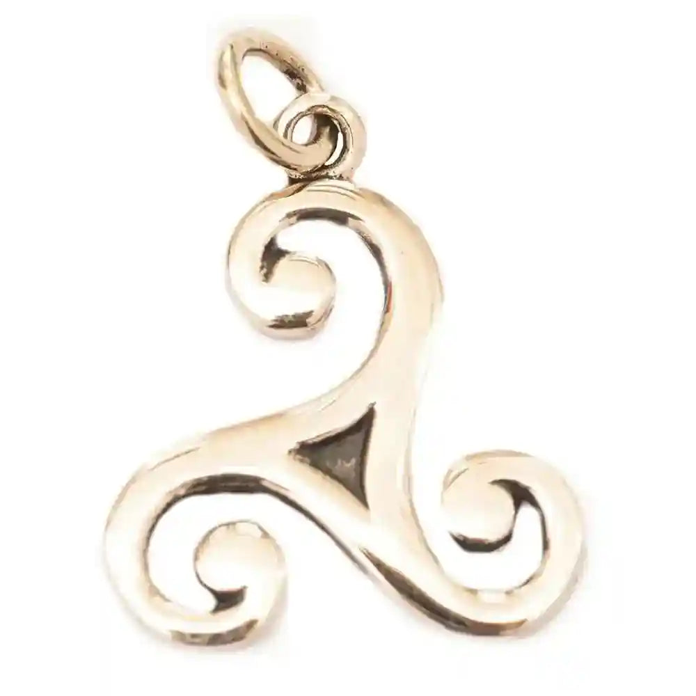 Triskel Bronze Schmuck Anhänger sehr klein - Triskel - 15x21mm
