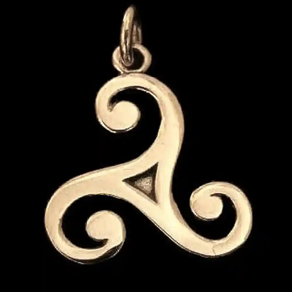 Triskel Bronze Schmuck Anhänger sehr klein - Triskel - 15x21mm