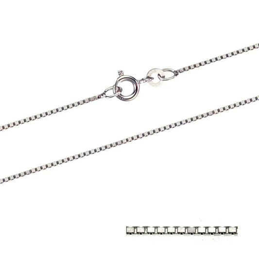 Venezianerkette Länge 50cm - Breite 1,4mm - 585 - 14 Karat Weißgoldkette - Firma Holzenplotz - Silberketten - Goldketten.de