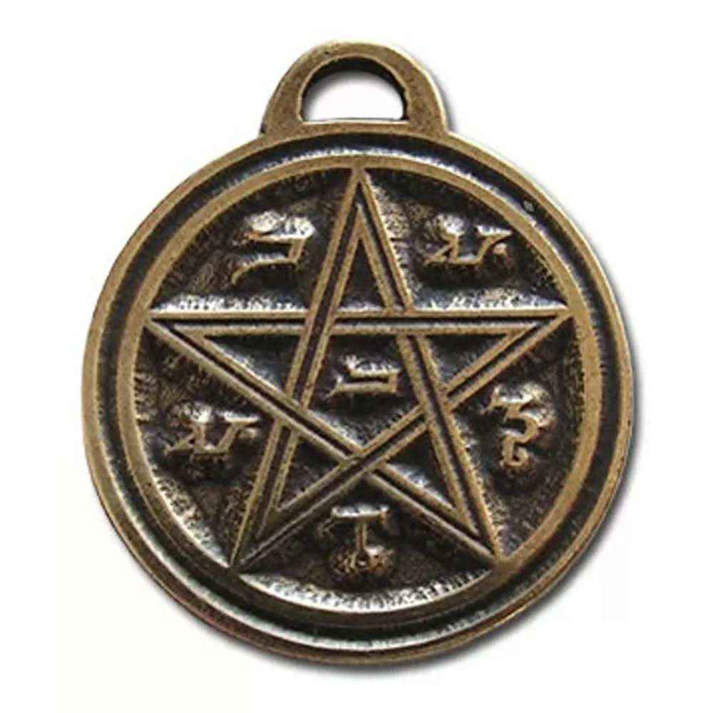 Venus Pentagramm Anhänger Schmuck - Fünfstern - 25x30mm mit Halsband - Firma Holzenplotz - Silberketten-Goldketten.de 
