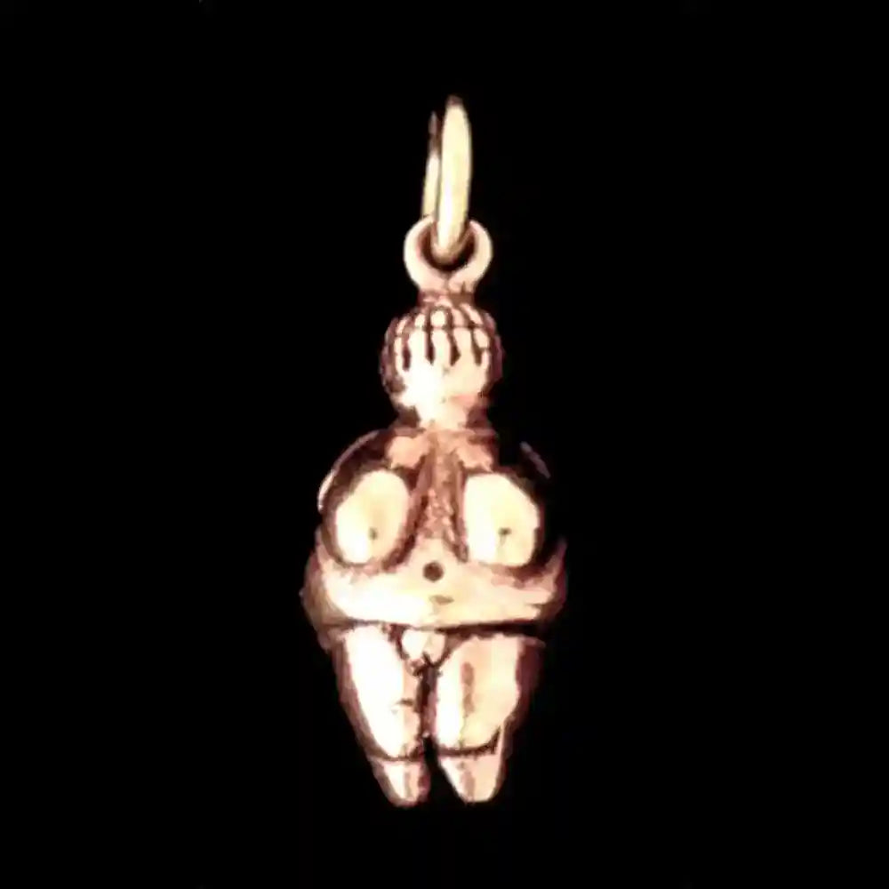 Venus von Willendorf Bronze Anhänger Schmuck - Mittelalter Fruchtbarkeit