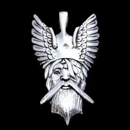 Silberanhänger Odin  Kopf Anhänger Wotan Viking 925er Silber 44x26mm